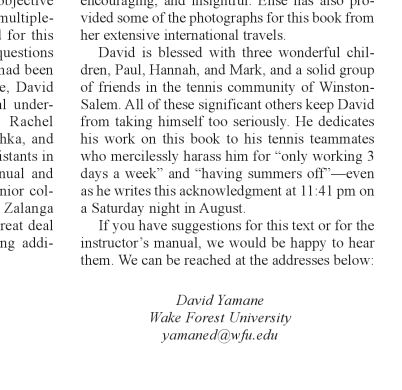 My acknowledgements for the 5th edition of my religion textbook with Keith Roberts